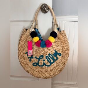 Lilly Pulitzer Positano Straw Tote